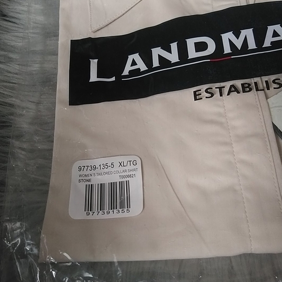 2/$15 LANDMARK women's cream shirt with EZ-care XL - Picture 2 of 6